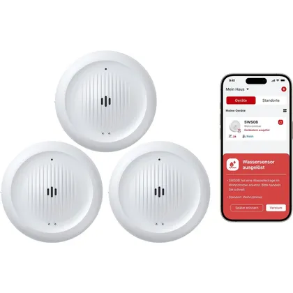 X-Sense SWS0B - WLAN-Wassermelder mit Frostwarnung, 3er-Set