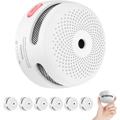 X-Sense XS01 - Mini-Rauchmelder mit 10-Jahres-Batterie, 6er-Set