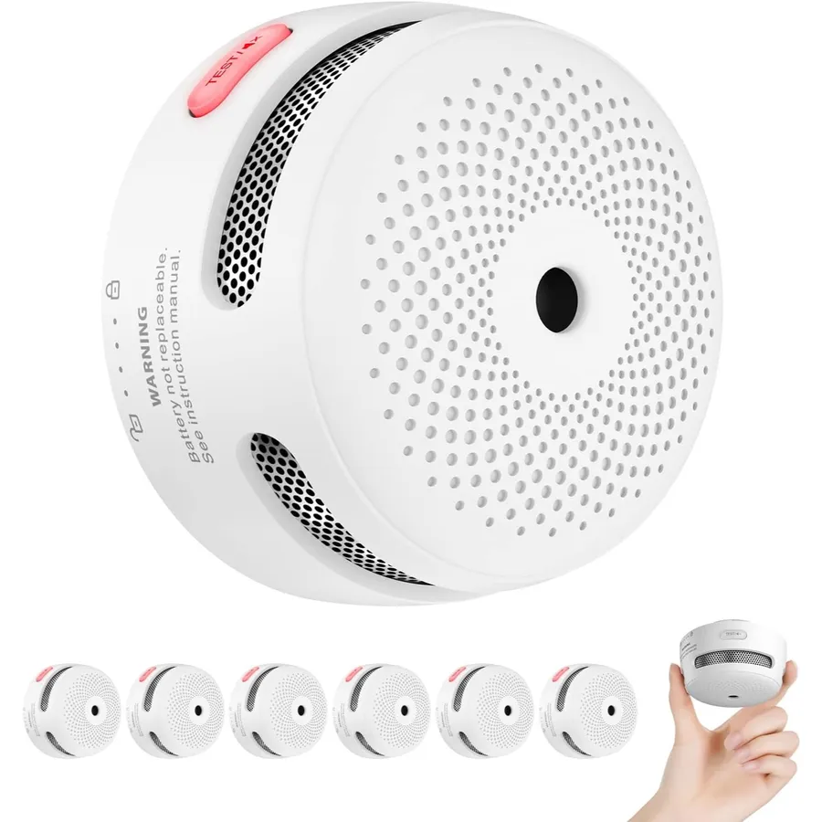 X-Sense XS01 - Mini-Rauchmelder mit 10-Jahres-Batterie, 6er-Set