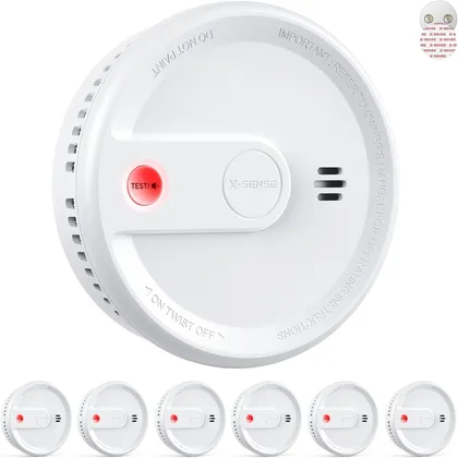 X-Sense XS0G-SN - Flacher Rauchmelder mit Magnethalterung, 6er-Set