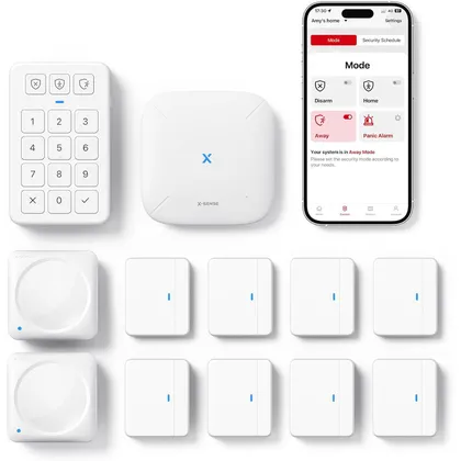 X-Sense AS12 - Kit de alarma para el hogar Wi-Fi de 12 piezas