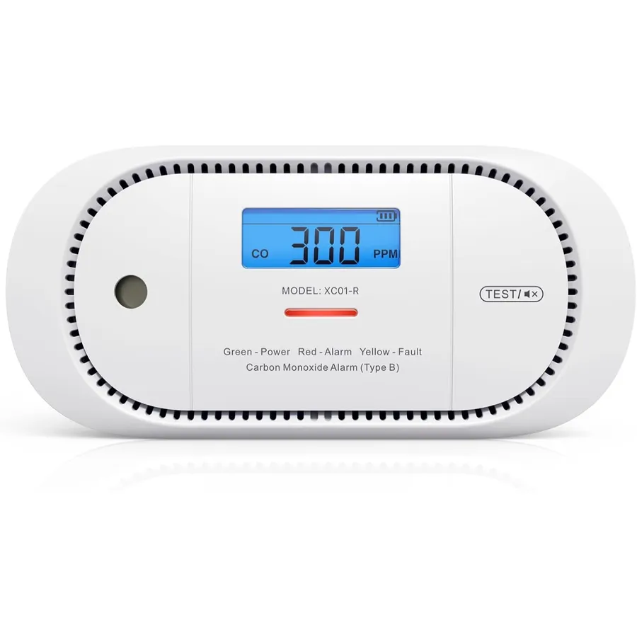 X-Sense XC01-R - Detector de monóxido de carbono con pantalla y memoria de pico