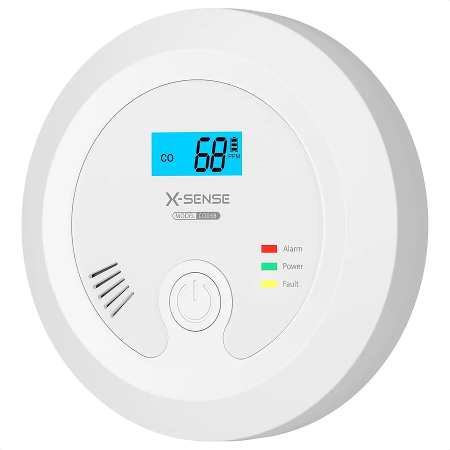 X-Sense CO03B - Détecteur de monoxyde de carbone à écran rétroéclairé