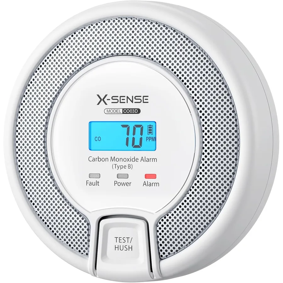 X-Sense CO03D - Détecteur de monoxyde de carbone autonome, capteur 10 ans
