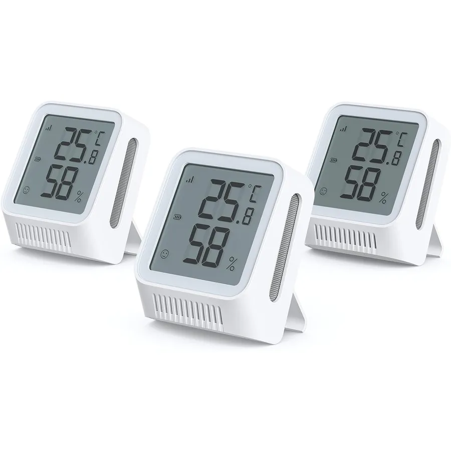 X-Sense STH0A - Thermo-hygromètres connectés à grand écran, lot de 3