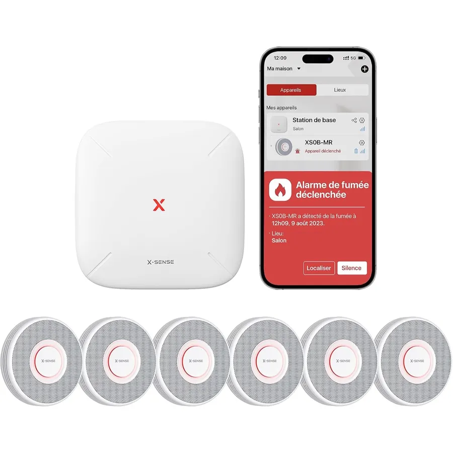 X-Sense XS0B-MR61 - Kit détecteurs de fumée à alertes vocales en français