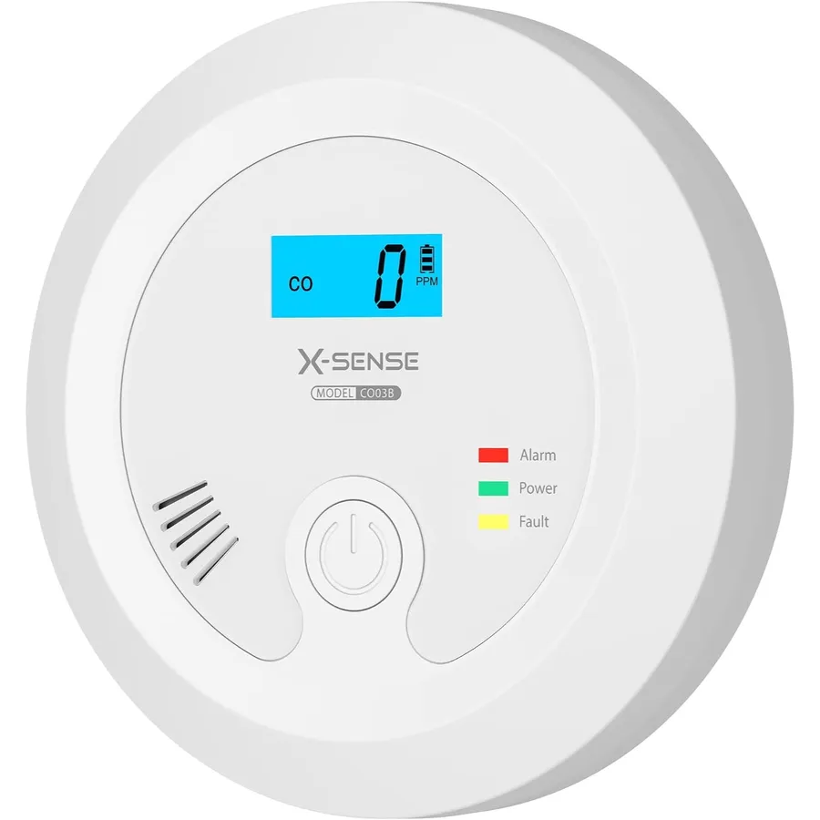 X-Sense CO03B - Rilevatore di monossido di carbonio con display retroilluminato