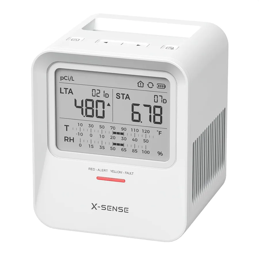 X-Sense XR0B-SR - Rilevatore di radon con allarme acustico e visivo
