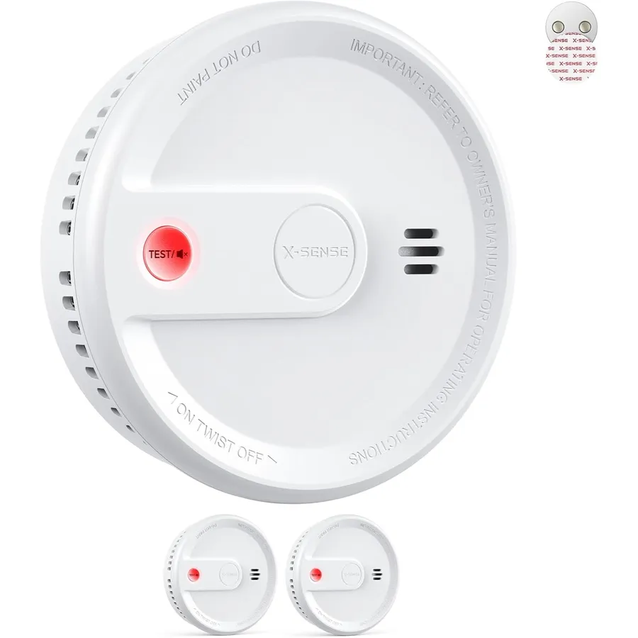 X-Sense XS0G-SN - Rilevatore di fumo sottile magnetico, batteria 10 anni